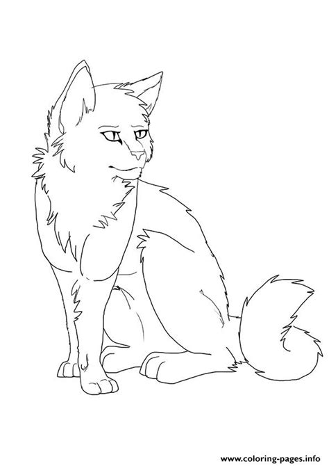 Warrior cat coloring pages remix by mondragonk; Warrior Cat Free Semi Realism A4 Coloring Pages Printable