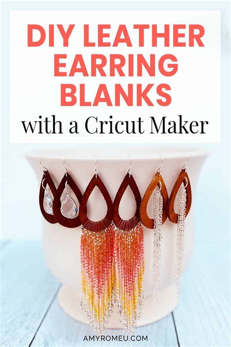 If you purchase something through the link, i may receive a small commission at no extra charge to you. How to Make Leather Earrings with a Cricut Maker - Amy Romeu