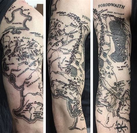Women's lord of the rings tattoo. Map of Middle-Earth., #gracetattoo #lotrtattoo # ...
