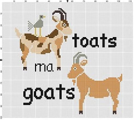 Free baby cross stitch patterns from adelaide.make something special just for baby! Toats ma Goats - Cross Stitch Pattern - Instant Download ...