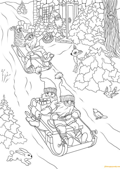 We did not find results for: Christmas Gnomes Delivering Gifts on Sleds Coloring Page ...