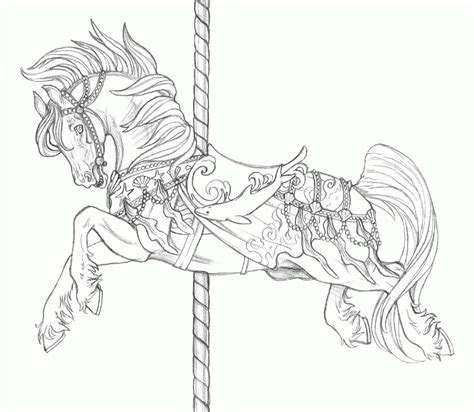 carousel horse coloring page horse coloring pages