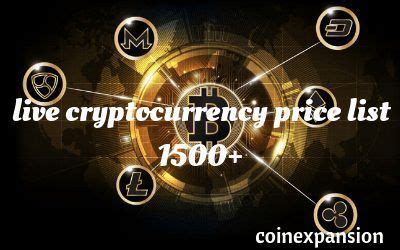 Live cryptocurrency prices and charts of top cryptocurrencies by crypto market cap. Altcoin Prices Live- 3000+ Cryptocurrency Price List ...
