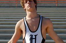 college male jock cocky hunk wrestler lads sports athlete leotard 4x6 a14 shaggy hair fight selection