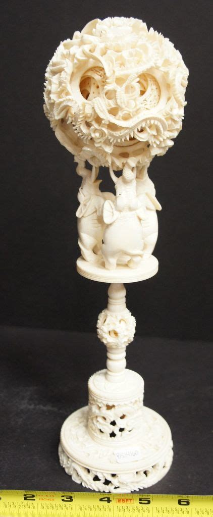 Long before rubik's cube, there was the chinese puzzle ball: Sold Price: IVORY CHINESE MYSTERY/PUZZLE BALL ON STAND ...