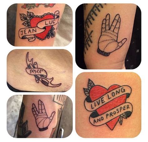 Live long and prosper with these awesome star trek tattoos. Star Trek tats By Rachel Hauer | Star trek tattoo, Nerdy ...