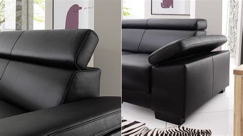 Kino couch 3 sitzer,kino sofa 3 sitzer Sofa SANTIAGO Zweisitzer in Leder schwarz mit Funktion 206