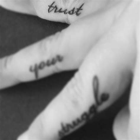 My before and after of my tattoo trust your struggle. Trust your struggle. | Finger tattoos, Tattoos, New tattoos