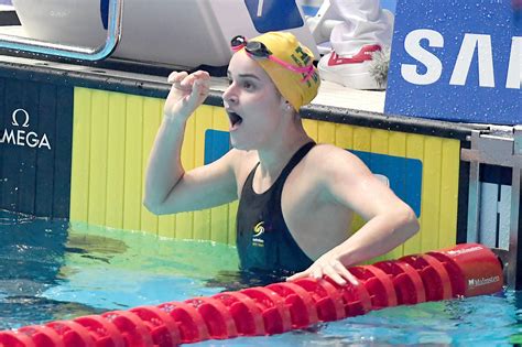 She shaved 0.12s off the previous mark. Dois novos recordes australianos para Kaylee McKeown 100 ...