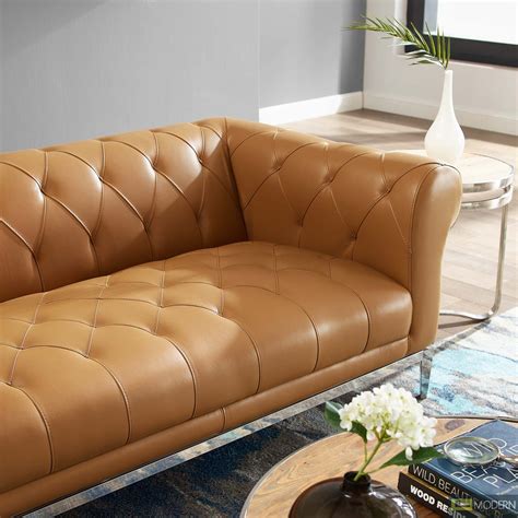 Shop our best selection of tufted sofas, couches & loveseats to reflect your style and inspire your home. Modern Contempo - Cyprus Tufted Button Upholstered Leather ...