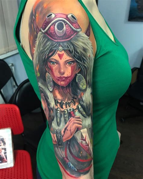 Mask tattoo tattoo on piercing tattoo tattoo drawings. princess mononoke, girl, arm tattoo, tattoo for women ...