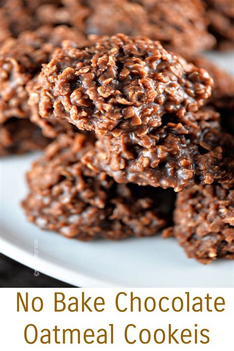 Made with oats and cocoa, they are deliciously chewy & chocolaty. No-Bake Chocolate Oatmeal Cookies