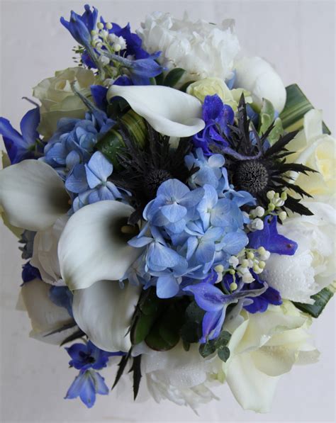 The prettiest wedding bouquet to have and to hold. The Flower Magician: Blue & Ivory Wedding Bouquet