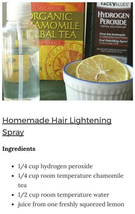 How to lighten your hair naturally (even if you're not blonde). Homemade Hair lightening Spray | diy | go blonde without ...