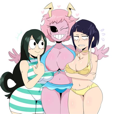 Последние твиты от thicc anime girls and other (@thiccassanimes). 🌸Jinu🌸 on Twitter: "doodled Tsuyu, Mina and Jiro in some ...