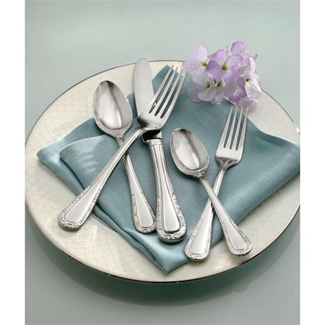 Lenox venetian lace gold saucer. Lenox Venetian Lace 5 Piece 18/10 Stainless steel Flatware ...