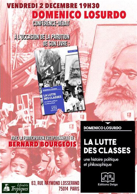 Quels sont les critères de définition d'une classe sociale pour marx ? "La Lutte des classes" par Domenico Losurdo