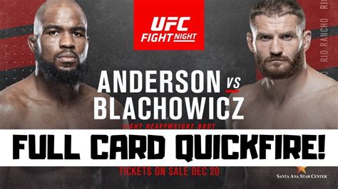 Check spelling or type a new query. UFC Rio Rancho Predictions - Anderson vs Blachowicz Full Card Breakdown and Betting Tips - YouTube