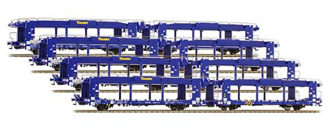 Vierteiliges set autotransportwagen typ laaers der internationalen spedition mosolf, epoche vi. LS Models 32152 Typ Laaers 23 88 437 1 328-6; - 376-5 ...