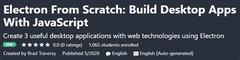 Learn what makes the you are free to choose the username (if not already assigned) and password for your scratch account. Udemy - Electron From Scratch: Build Desktop Apps With ...