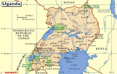 Where is location of uganda on the map. HRW WORLD ATLAS - Uganda