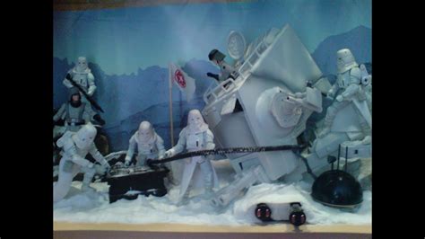 Originally designed by frank diorio for the star wars celebration v diorama workshop booth. STAR WARS HOTH AT-ST BALESET DIORAMA - YouTube