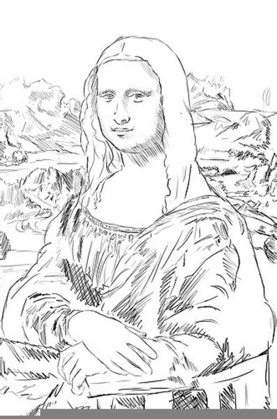 How to draw a labyrinth. Mona Lisa Line Drawing at PaintingValley.com | Explore ...