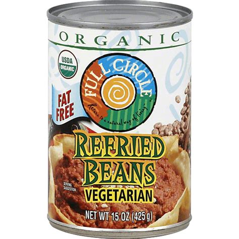 This canned refried bean is a blend of both worlds. Full Circle Organic Vegetarian Fat Free Refried Beans 15 ...