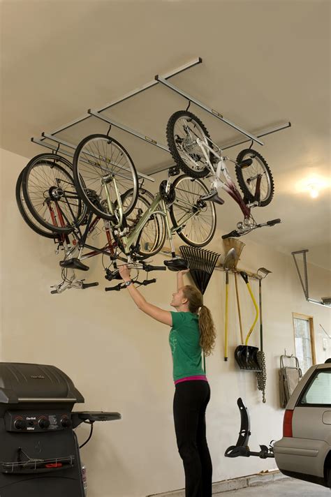 Those who'd like to hang a child's bike in the garage should opt to place it on the wall or a bike stand rather than the ceiling so that the child can access it an adult's bike can be placed on either the wall or the ceiling. 5 Bike Storage Ideas to Create Appropriate Place for ...