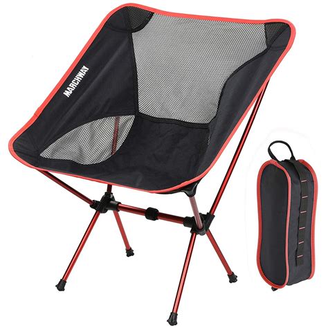 Kingcamp compact camping folding mesh chair with side table. MARCHWAY Ultralight Folding Camping Chair, Portable ...