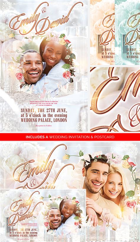 Looking for a beautiful wedding invitation psd templates? Wedding Invitation FREE PSD Template on Behance