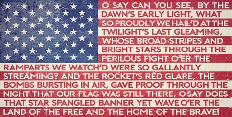 Whose broad stripes and bright stars thru the perilous fight, o'er the ramparts we watched were so gallantly streaming? American Flag Star Spangled Banner Lyrics Metal Sign 24 x ...