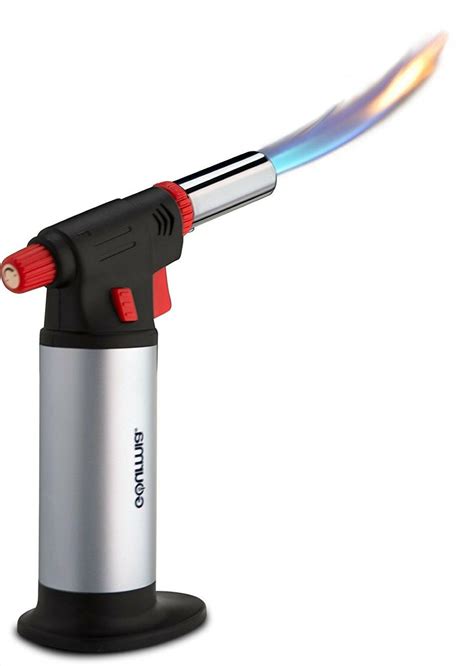 Micro butane gas torch jet lighter creme brulee chefs culinary blowtorch for kitchen tools cooking baking searing welding soldering brazing. Torch Butane Lighter Culinary Fuel Gauge Dab Blow