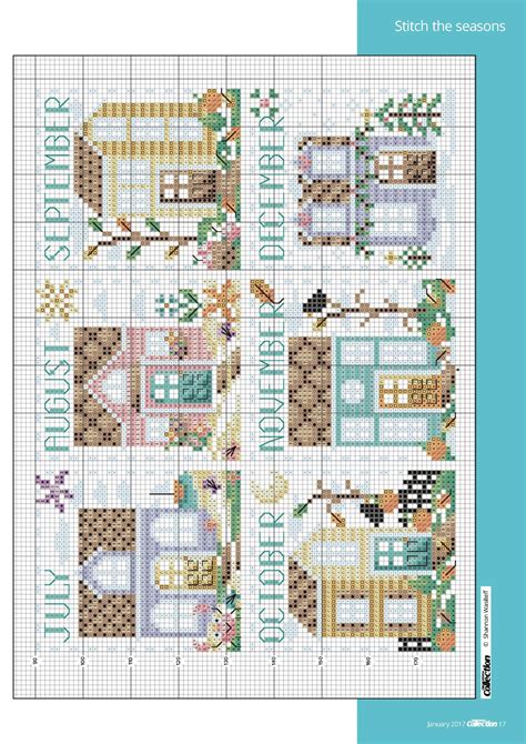 These free patterns range from earlier/retired designs to random ideas that pour out of the witchy stitcher's brain that. Stitch The Seasons From Cross Stitch Collection N°270 January 2017 4 of 5 | Cross stitch house ...